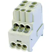 HoraeTec 080010-0-4 Onderverdeelblok Grijs 1-polig