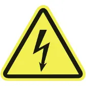 Hellermanntyton Waarschuwingsbord Waarschuwing voor elektrische spanning Kunststof 100 stuk(s)