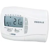 Eberle INSTAT PLUS Ruimteklokthermostaat H9.65xB13.7xD3.13cm Wit