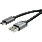 Roline Premium USB-C naar USB-A snellaadkabel - USB2.0 - tot 3A / zwart - 3 meter