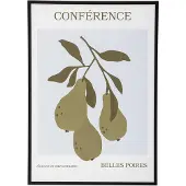 Bloomingville Poire poster met lijst 52x72 cm Poire-black pine