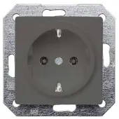 Siemens Schuko-stopcontact DELTA i-system, carbonmetallic, 1 stuk.