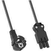Bachmann installatiestekker stroomkabel - Wieland GST18 - CEE 7/7 - LSZH / zwart - 2 meter