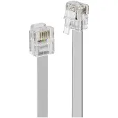 Lindy Telefoon (analoog) Aansluitkabel [1x RJ12-stekker 6p6c - 1x RJ12-stekker 6p6c] 5 m Grijs