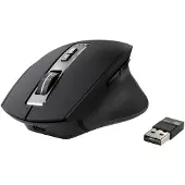 Renkforce RF-WM-300. Ergonomische muis. Bluetooth, draadloos, optisch. Kleur: zwart/grijs. 7 knoppen. 2400 dpi. Ergonomisch ontwerp