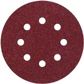 Wolfcraft 2250100 Excenterschuurpapier Met klittenband, Geperforeerd Korrelgrootte (num) 60 (Ø) 125 mm 25 stuk(s)