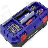 Workpro WP283002 507 x 254 x259 mm Gereedschapskist (leeg) Blauw, Zwart