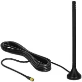DeLOCK Omnidirectionele LTE antenne - magneetvoet – SMA – Buiten + Binnen