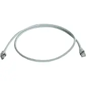 Telegärtner 100008469 RJ45 Netwerkkabel, patchkabel 10 Gbit/s S/FTP 2.5 m Grijs Vlambestendig, Met anti-kniktule 1 stuk(s)