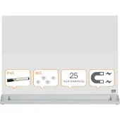 Nobo Glasbord Magnetisch Dubbel 60 (B) x 43 (H) cm Glanzend wit