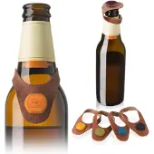 VacuVin Glasmarkers Vacu Vin Bottle Marker & Stopper Leather (6-delig)