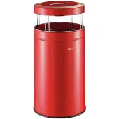 Wesco Staande Asbak Big Ash met zeef | 120 Liter | Metaal - Rood | Afvalbak met Asbak Staand - Made in Germany