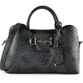 GUESS Handtas 'Janie Logo Girlfriend Satchel' donkergrijs