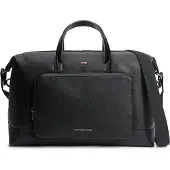 Tommy Hilfiger Weekendtas 'Caviar Grain Metal Logo Duffle' zwart