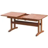 Rojaplast Luisa, inklapbare tuintafel, 160-210 x 90 cm, bruin. 414/4