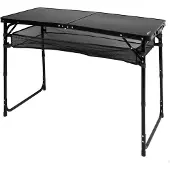 Aktive 63089 In Hoogte Verstelbare Opvouwbare Campingtafel Zilver 120x60x60/70 cm
