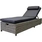 AVH-Collectie Thermen ligbed 189x65xH31 cm grijs