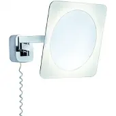 Paulmann Wand-/Plafondspiegel Bela, cosmetische spiegel, IP44, LED 5,7W, chroom/wit/spiegel, 230V, metaal/acryl