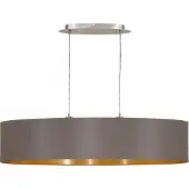 Eglo moderne lamp, model MASERLO, nikkel mat / cappuccino, E27, max. 2x60W