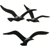 Boltze Wand - Decoratie - Wanddecoratie - Metaal - Metalen vogels - Vogels - Zwart - 35 cm - Tuindecoratie