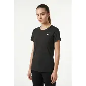 Puma Functioneel shirt 'Tad Essential' zwart gemêleerd / wit