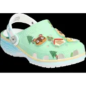 Crocs Open schoenen 'Classic' lichtblauw / lichtgroen / zwart / wit