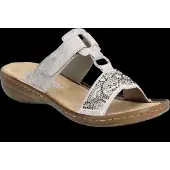 Rieker -Dames - zilver - slippers & muiltjes - maat 36