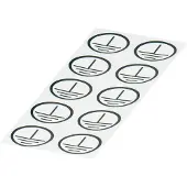 Phoenix Contact 0806767 ETS-E ETS-E - Sticker Wit, Zwart (Ø) 16 mm Inhoud: 100 stuk(s)