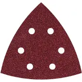 Wolfcraft 1787000 Deltaschuurpapierset Met klittenband, Geperforeerd Korrelgrootte (num) 60, 120, 240 Hoekmaat 105 mm 20 stuk(s)