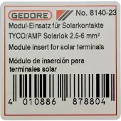 Gedore 8140-23 2078082 Krimpinzetstuk Solar-connectoren 2.5 tot 6 mm²