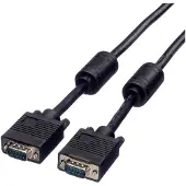 Roline SVGA High Quality Kabel met ferrietkernen + DDC, HD15M/M, 15pins, 15 m