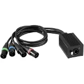 Eurolite DNK-1 DMX Kabel [1x RJ45-bus - 4x XLR-stekker 3-polig]