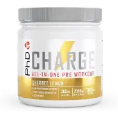 PHD - Oplad Alles-in-één Pre-workout, Sherbet Lemon - 300g