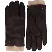 Roeckl Vingerhandschoenen 'Quebec' sand / donkerbruin