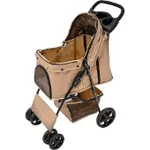 MonsterShop Hondenbuggy met Regenhoes – Beige
