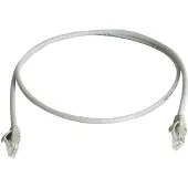 Telegärtner 100009088 RJ45 Netwerkkabel, patchkabel CAT 5e 10.0 m Grijs Vlambestendig, Met anti-kniktule 1 stuk(s)