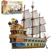 ReoBrix 66011A Zeilschip, bouwpakket van kliksteentjes, 3162 onderdelen, vanaf 14 jaar