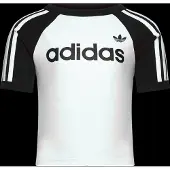 Adidas Shirt '3-Stripes Slim' zwart / wit