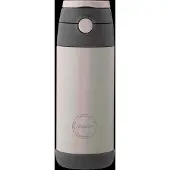 Aya & Ida - Drinking Bottle - Thermosfles - Waterfles - KIDS straw - 350ml - CREAM BEIGE
