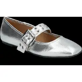 Bianco Ballerina met riempjes 'ROSE ' zilver