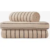 Bongusta - Naram Hand Towels - Handdoek 50 x 80 cm, creme /blauw