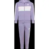 Adidas Seasonal Essentials Tiberio 3 Stripes Fleece Tracksuit Paars 15-16 Years Kinderen