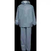 CeLaVi Regenkleding m. Bretellen - PU - China Blue - - 80 - Regenkleding