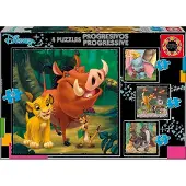 Educa - 4 puzzels - 9 tot 25 stuks - DISNEY DIEREN