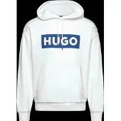HUGO Sweatshirt 'Nalves' blauw / wit
