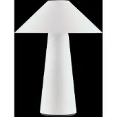 Globen Lighting accu-tafellamp Cannes, wit, 26 cm IP44 dimbaar, wit / opaal, Woon-/ Eetkamer, Kunststof, Scandinavisch