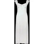 Gina Tricot midi-jurk met kant en strikdetail