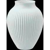 Knabstrup Keramik Knabstrup vaas geribbeld 20 cm Ice blue