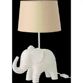 J-Line tafellamp Gestreept - polyresin - wit
