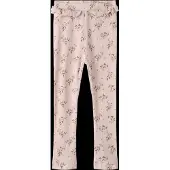 Lil´ Atelier MINI slim fit legging met textuur roze Meisjes Stretchkatoen - maat 104